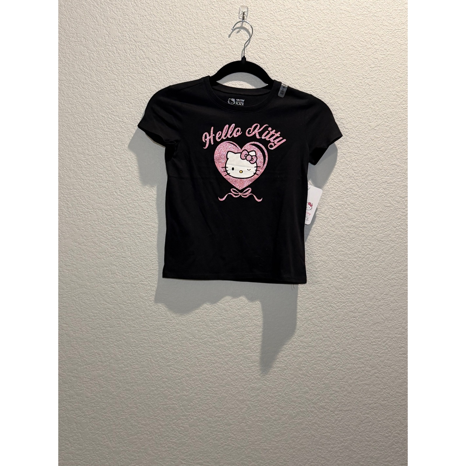 The Children's Place Kids Hello Kitty Graphic Tee Black Size M 7/8